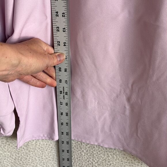 J Crew Puff Sleeve Crepe Top Womens Size XXS‎ Petite Lilac - Picture 7 of 9